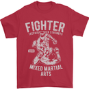 MMA Fighter MMA Mixed Martial Arts Gym Mens T-Shirt Cotton Gildan Red