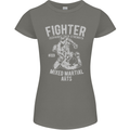 MMA Fighter MMA Mixed Martial Arts Gym Womens Petite Cut T-Shirt Charcoal