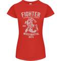 MMA Fighter MMA Mixed Martial Arts Gym Womens Petite Cut T-Shirt Red