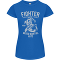 MMA Fighter MMA Mixed Martial Arts Gym Womens Petite Cut T-Shirt Royal Blue