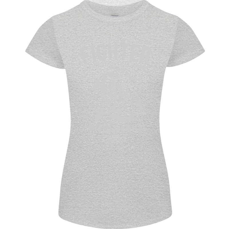 MMA Fighter MMA Mixed Martial Arts Gym Womens Petite Cut T-Shirt Sports Grey