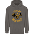 MMA Grappling Mixed Martial Arts UFC Mens 80% Cotton Hoodie Charcoal