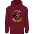MMA Grappling Mixed Martial Arts UFC Mens 80% Cotton Hoodie Maroon