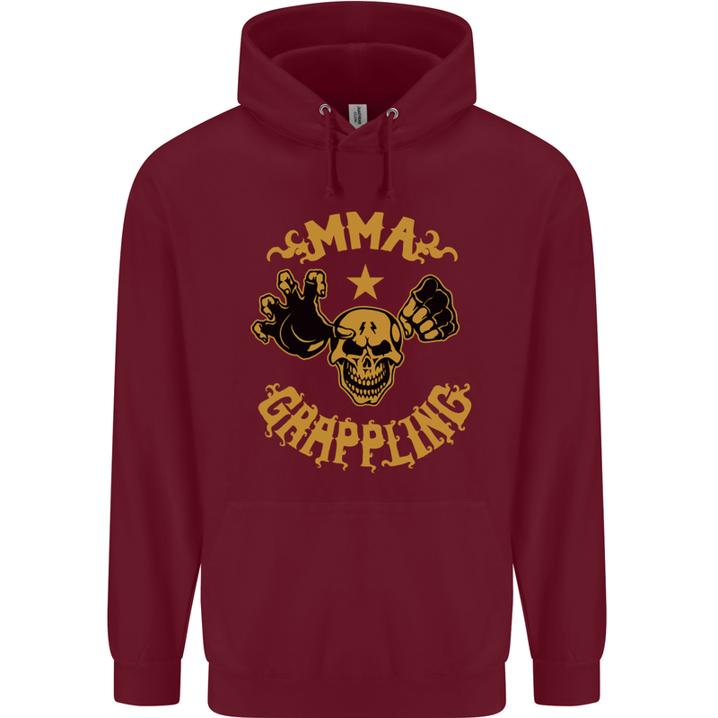 MMA Grappling Mixed Martial Arts UFC Mens 80% Cotton Hoodie Maroon