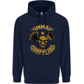 MMA Grappling Mixed Martial Arts UFC Mens 80% Cotton Hoodie Navy Blue