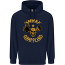 MMA Grappling Mixed Martial Arts UFC Mens 80% Cotton Hoodie Navy Blue