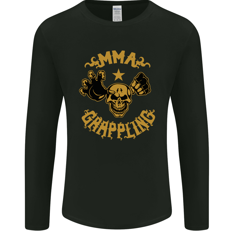 MMA Grappling Mixed Martial Arts UFC Mens Long Sleeve T-Shirt Black