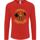 MMA Grappling Mixed Martial Arts UFC Mens Long Sleeve T-Shirt Red