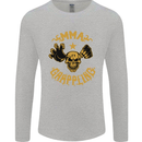 MMA Grappling Mixed Martial Arts UFC Mens Long Sleeve T-Shirt Sports Grey