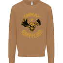 MMA Grappling Mixed Martial Arts UFC Mens Sweatshirt Jumper Caramel Latte