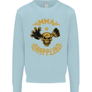 MMA Grappling Mixed Martial Arts UFC Mens Sweatshirt Jumper Light Blue