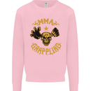 MMA Grappling Mixed Martial Arts UFC Mens Sweatshirt Jumper Light Pink