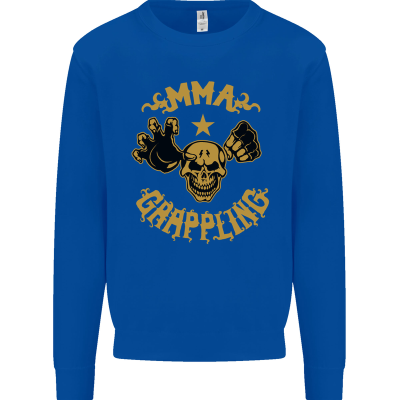 MMA Grappling Mixed Martial Arts UFC Mens Sweatshirt Jumper Royal Blue