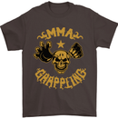 MMA Grappling Mixed Martial Arts UFC Mens T-Shirt Cotton Gildan Dark Chocolate