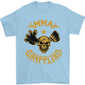 MMA Grappling Mixed Martial Arts UFC Mens T-Shirt Cotton Gildan Light Blue