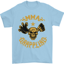 MMA Grappling Mixed Martial Arts UFC Mens T-Shirt Cotton Gildan Light Blue