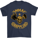 MMA Grappling Mixed Martial Arts UFC Mens T-Shirt Cotton Gildan Navy Blue