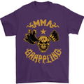 MMA Grappling Mixed Martial Arts UFC Mens T-Shirt Cotton Gildan Purple