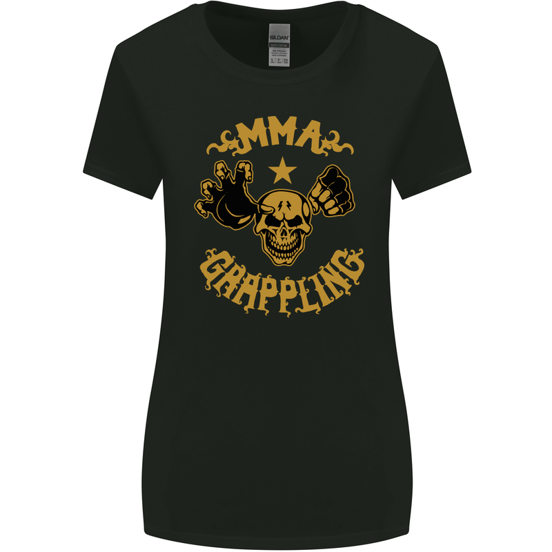 MMA Grappling Mixed Martial Arts UFC Womens Wider Cut T-Shirt Black