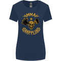 MMA Grappling Mixed Martial Arts UFC Womens Wider Cut T-Shirt Navy Blue