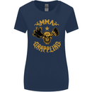 MMA Grappling Mixed Martial Arts UFC Womens Wider Cut T-Shirt Navy Blue