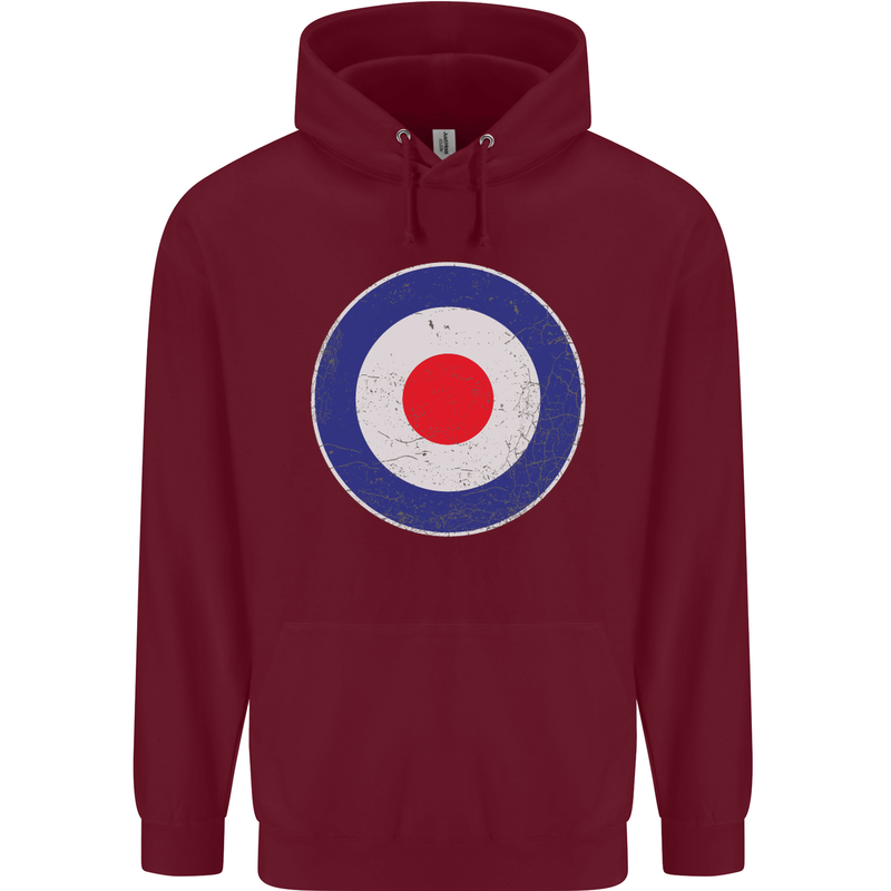 MOD Logo Scooter Biker RAF Royal Air Force Childrens Kids Hoodie Maroon