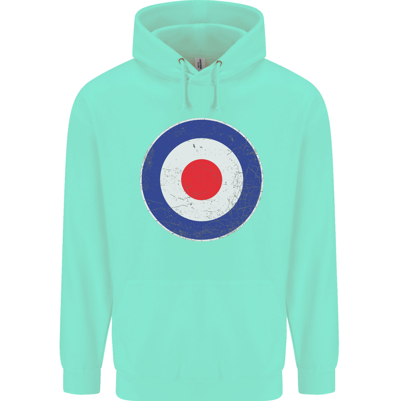 MOD Logo Scooter Biker RAF Royal Air Force Childrens Kids Hoodie Peppermint
