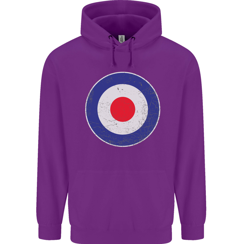 MOD Logo Scooter Biker RAF Royal Air Force Childrens Kids Hoodie Purple