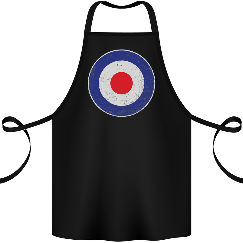 MOD Logo Scooter Biker RAF Royal Air Force Cotton Apron 100% Organic Black