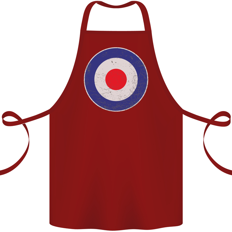 MOD Logo Scooter Biker RAF Royal Air Force Cotton Apron 100% Organic Maroon