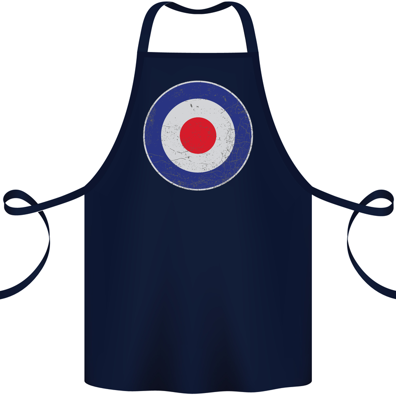 MOD Logo Scooter Biker RAF Royal Air Force Cotton Apron 100% Organic Navy Blue