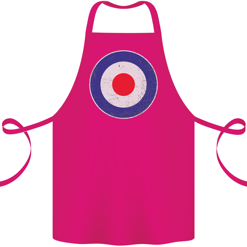 MOD Logo Scooter Biker RAF Royal Air Force Cotton Apron 100% Organic Pink