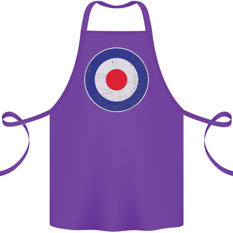 MOD Logo Scooter Biker RAF Royal Air Force Cotton Apron 100% Organic Purple