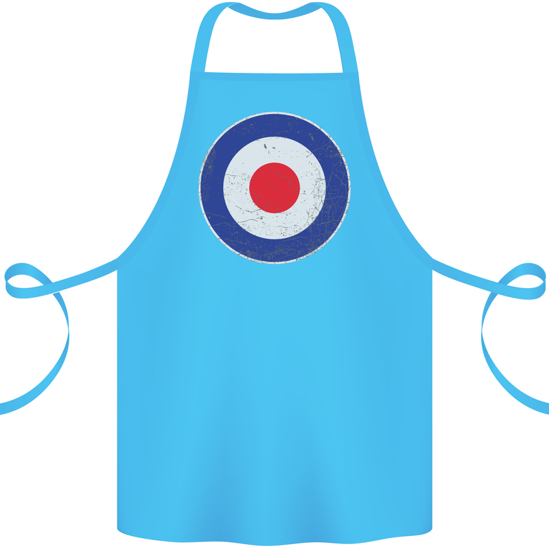 MOD Logo Scooter Biker RAF Royal Air Force Cotton Apron 100% Organic Turquoise