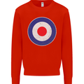 MOD Logo Scooter Biker RAF Royal Air Force Kids Sweatshirt Jumper Bright Red
