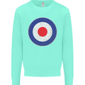 MOD Logo Scooter Biker RAF Royal Air Force Kids Sweatshirt Jumper Peppermint