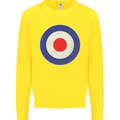 MOD Logo Scooter Biker RAF Royal Air Force Kids Sweatshirt Jumper Yellow