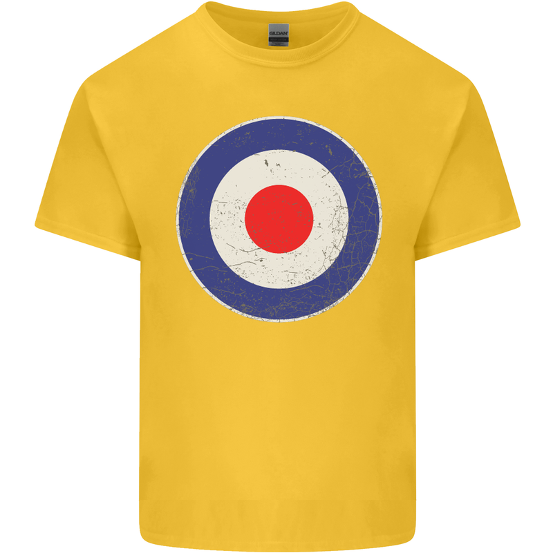 MOD Logo Scooter Biker RAF Royal Air Force Kids T-Shirt Childrens Yellow