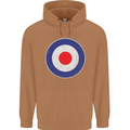 MOD Logo Scooter Biker RAF Royal Air Force Mens 80% Cotton Hoodie Caramel Latte
