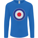 MOD Logo Scooter Biker RAF Royal Air Force Mens Long Sleeve T-Shirt Royal Blue