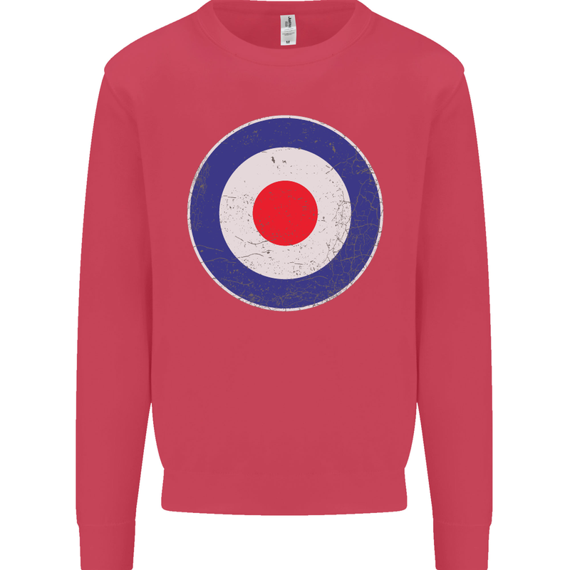 MOD Logo Scooter Biker RAF Royal Air Force Mens Sweatshirt Jumper Heliconia
