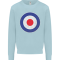 MOD Logo Scooter Biker RAF Royal Air Force Mens Sweatshirt Jumper Light Blue