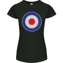 MOD Logo Scooter Biker RAF Royal Air Force Womens Petite Cut T-Shirt Black