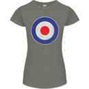 MOD Logo Scooter Biker RAF Royal Air Force Womens Petite Cut T-Shirt Charcoal