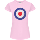 MOD Logo Scooter Biker RAF Royal Air Force Womens Petite Cut T-Shirt Light Pink