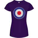 MOD Logo Scooter Biker RAF Royal Air Force Womens Petite Cut T-Shirt Purple
