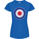 MOD Logo Scooter Biker RAF Royal Air Force Womens Petite Cut T-Shirt Royal Blue