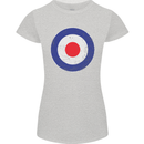 MOD Logo Scooter Biker RAF Royal Air Force Womens Petite Cut T-Shirt Sports Grey