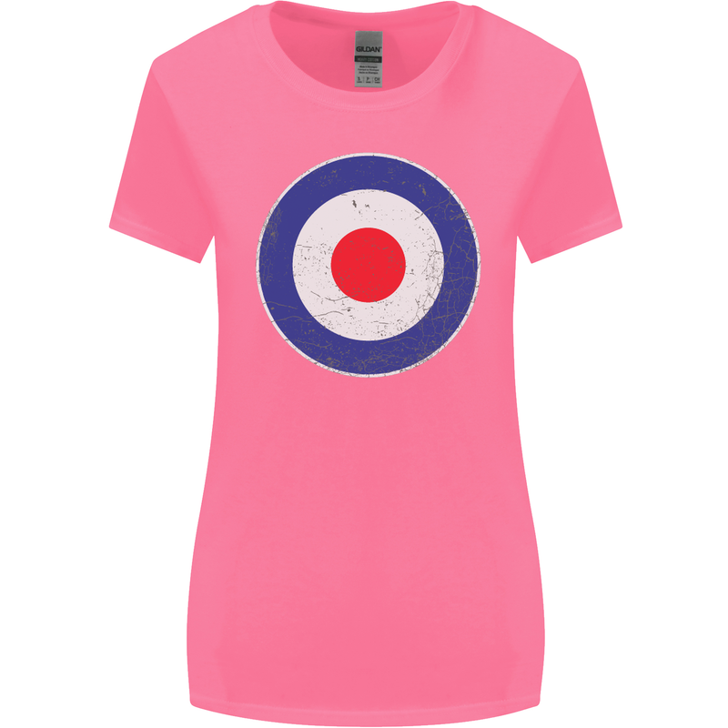 MOD Logo Scooter Biker RAF Royal Air Force Womens Wider Cut T-Shirt Azalea