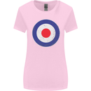 MOD Logo Scooter Biker RAF Royal Air Force Womens Wider Cut T-Shirt Light Pink